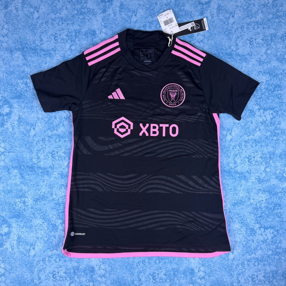 Adidas Womens Inter Miami CF 2023 2024 La Noche Away Jersey Black Pink L